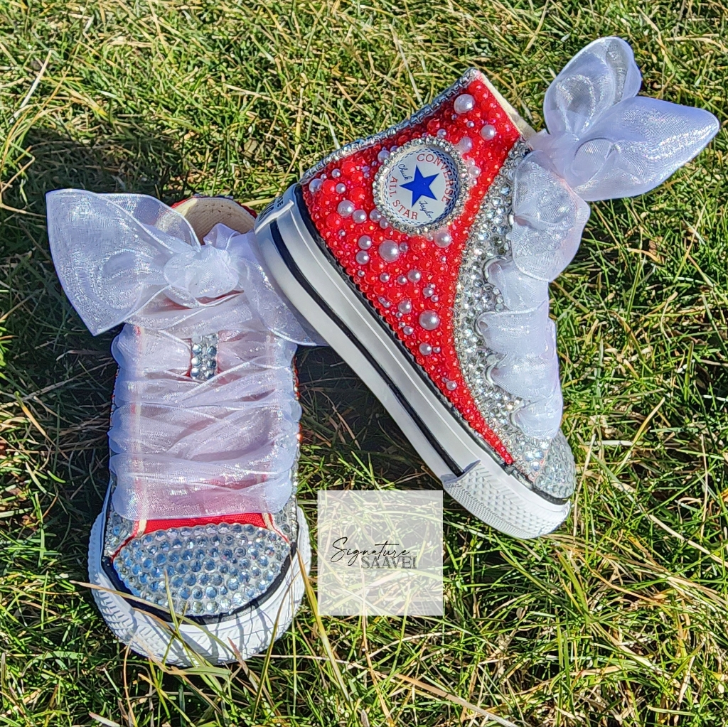 Brand New Signature Rubyred Converse Sneakers